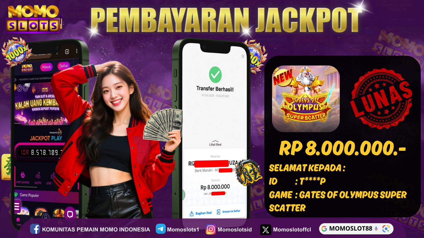 MOMOSLOTS JACKPOT SLOT GATES OF OLYMPUS SUPER SCATTER